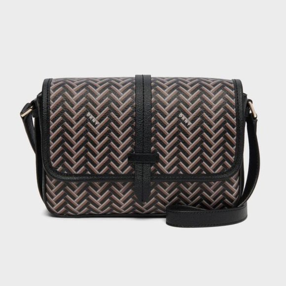 Dkny Handbags - DKNY Women's Black Gemma Flap Crossbody Bag NWT